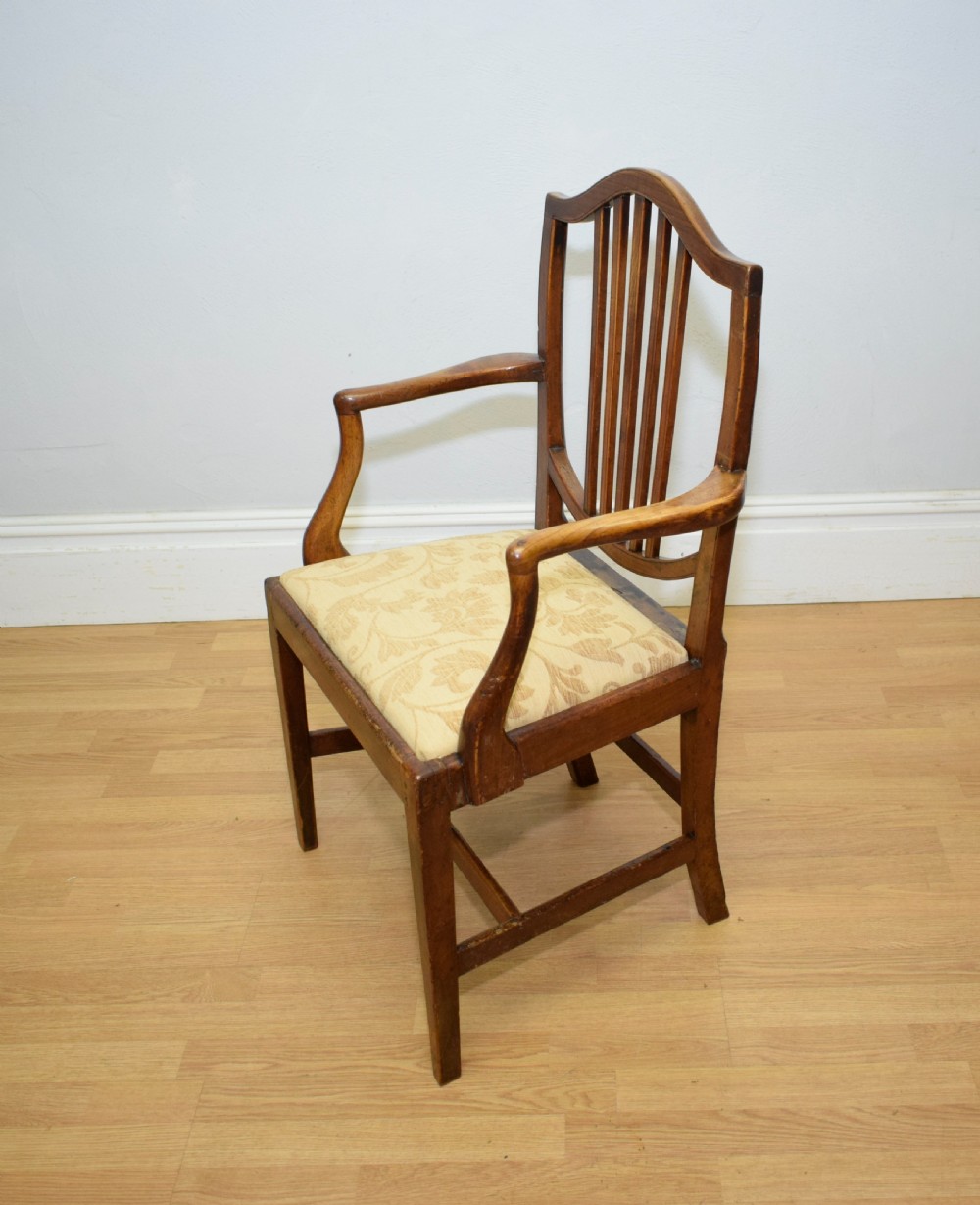 Antique Georgian Fruitwood Armchair  View XIII