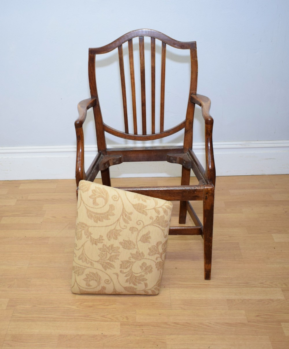 Antique Georgian Fruitwood Armchair  View XVI