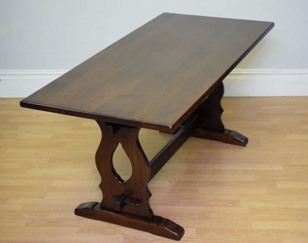 Early 20th Century Oak Refectory Dining Table View II