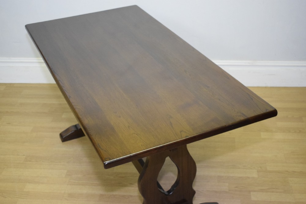Early 20th Century Oak Refectory Dining Table View VII