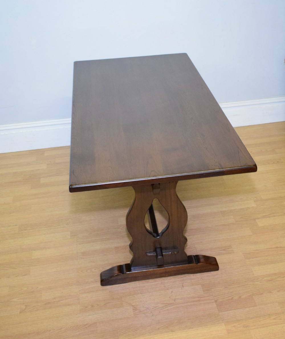 Early 20th Century Oak Refectory Dining Table View IX