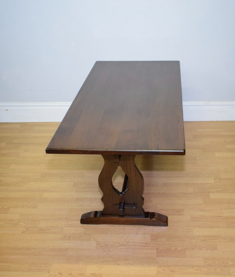 Early 20th Century Oak Refectory Dining Table View X