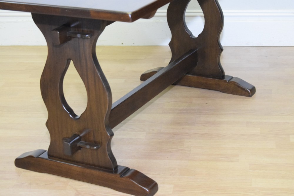 Early 20th Century Oak Refectory Dining Table View XII