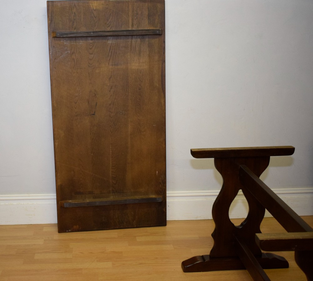 Early 20th Century Oak Refectory Dining Table View XIV