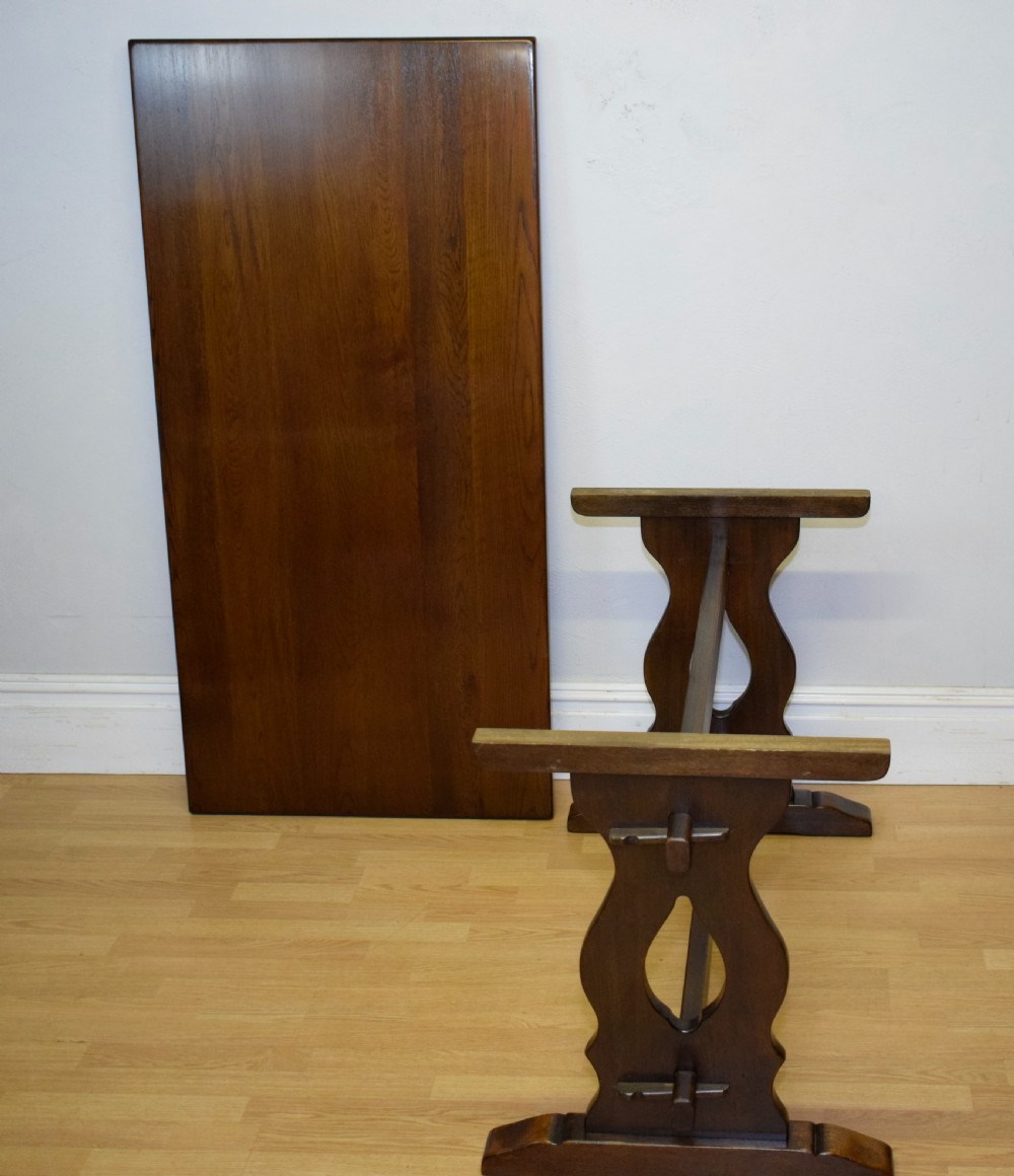 Early 20th Century Oak Refectory Dining Table View XV