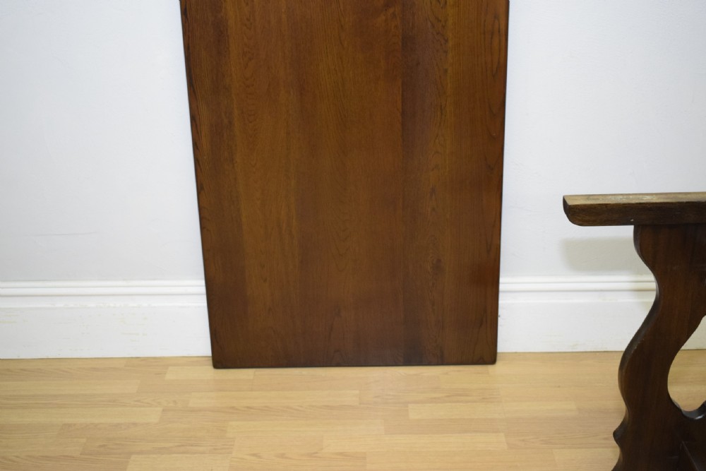 Early 20th Century Oak Refectory Dining Table View XVI