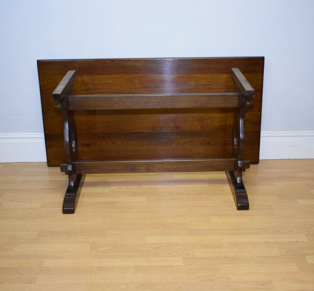 Early 20th Century Oak Refectory Dining Table View XVIII