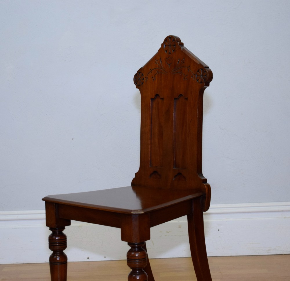 Victorian Gothic Hall Chair View V