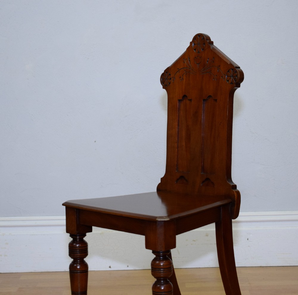 Victorian Gothic Hall Chair View VII