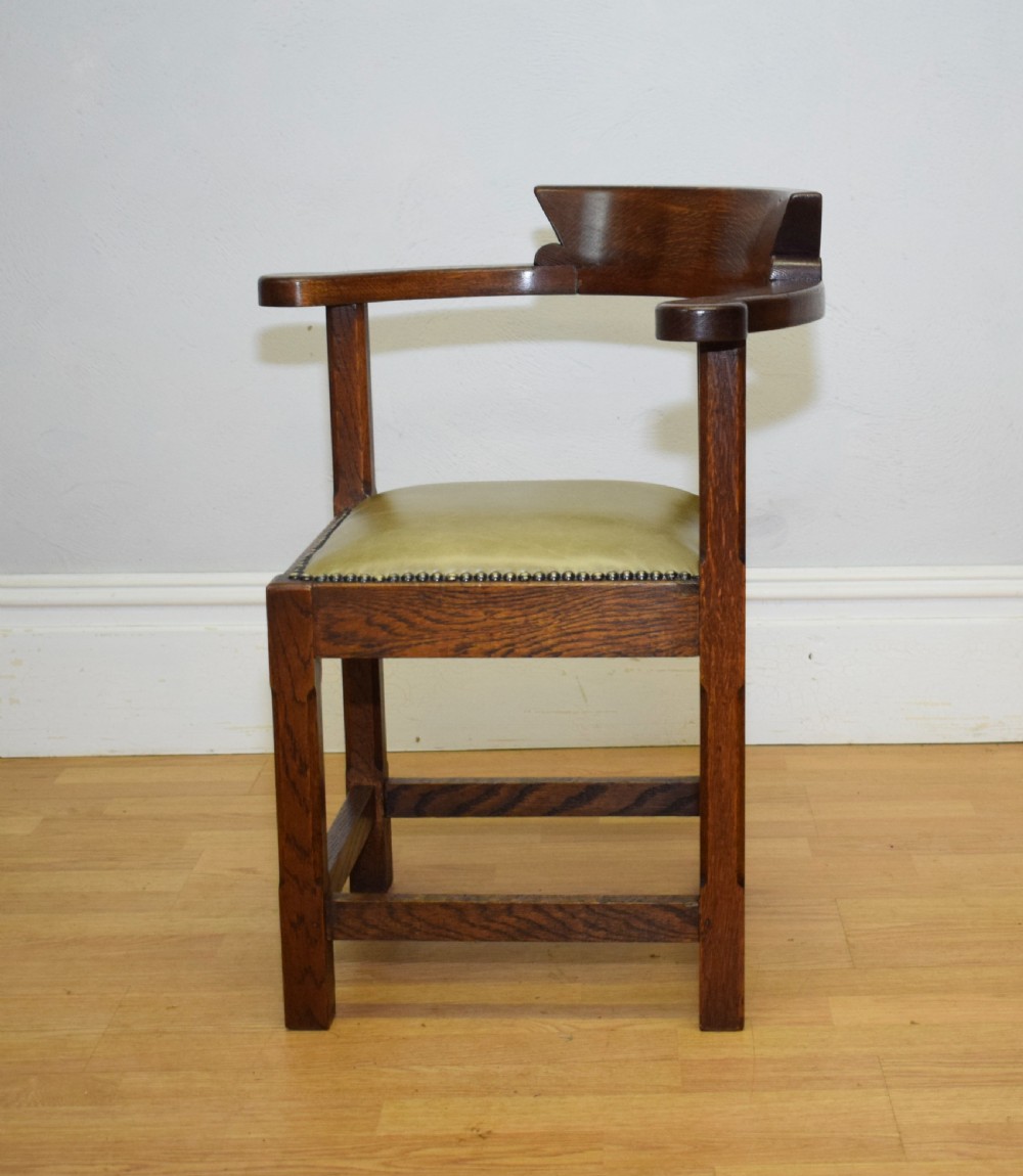 Antique Arts & Crafts Corner Chair View XI