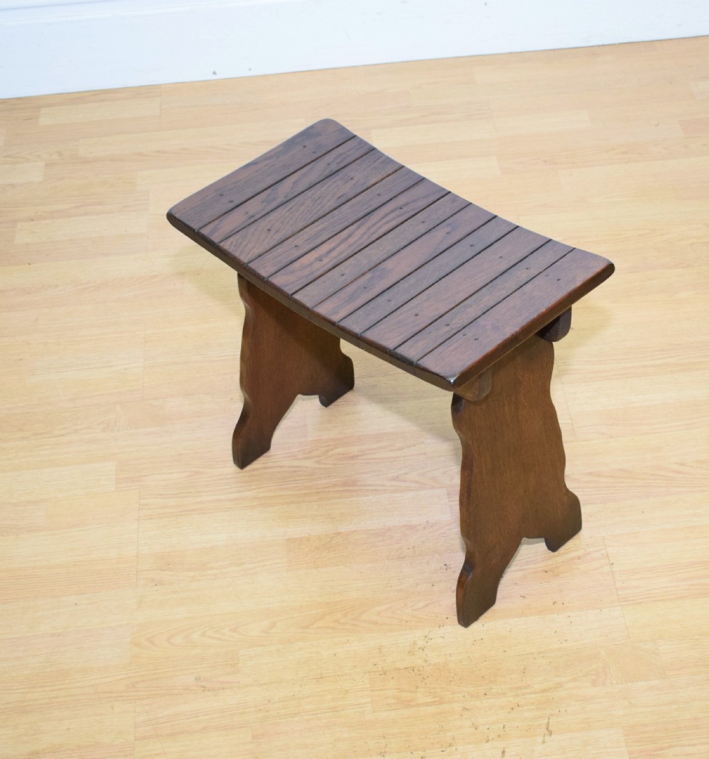 Early 20th Century Oak Stool View II