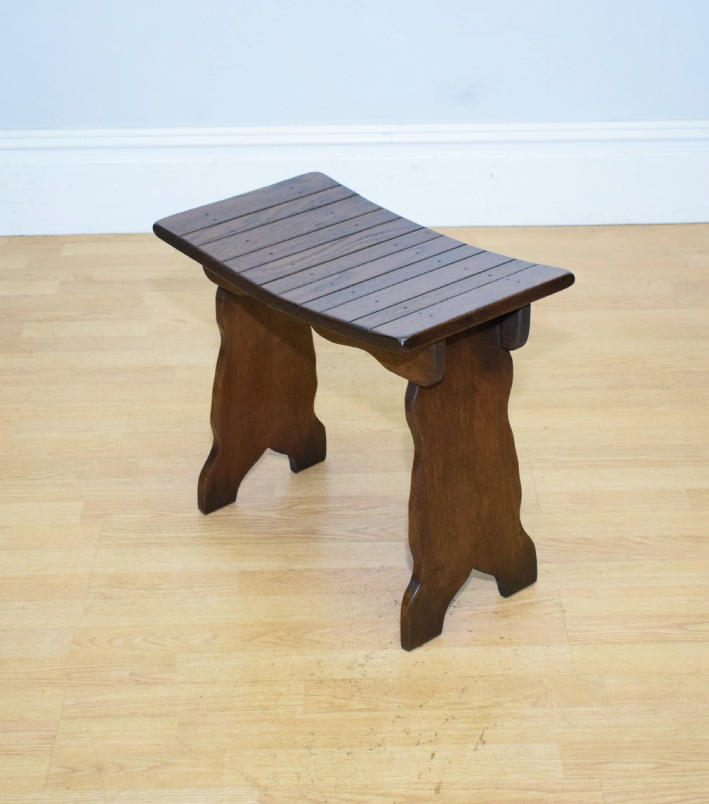 Early 20th Century Oak Stool View III