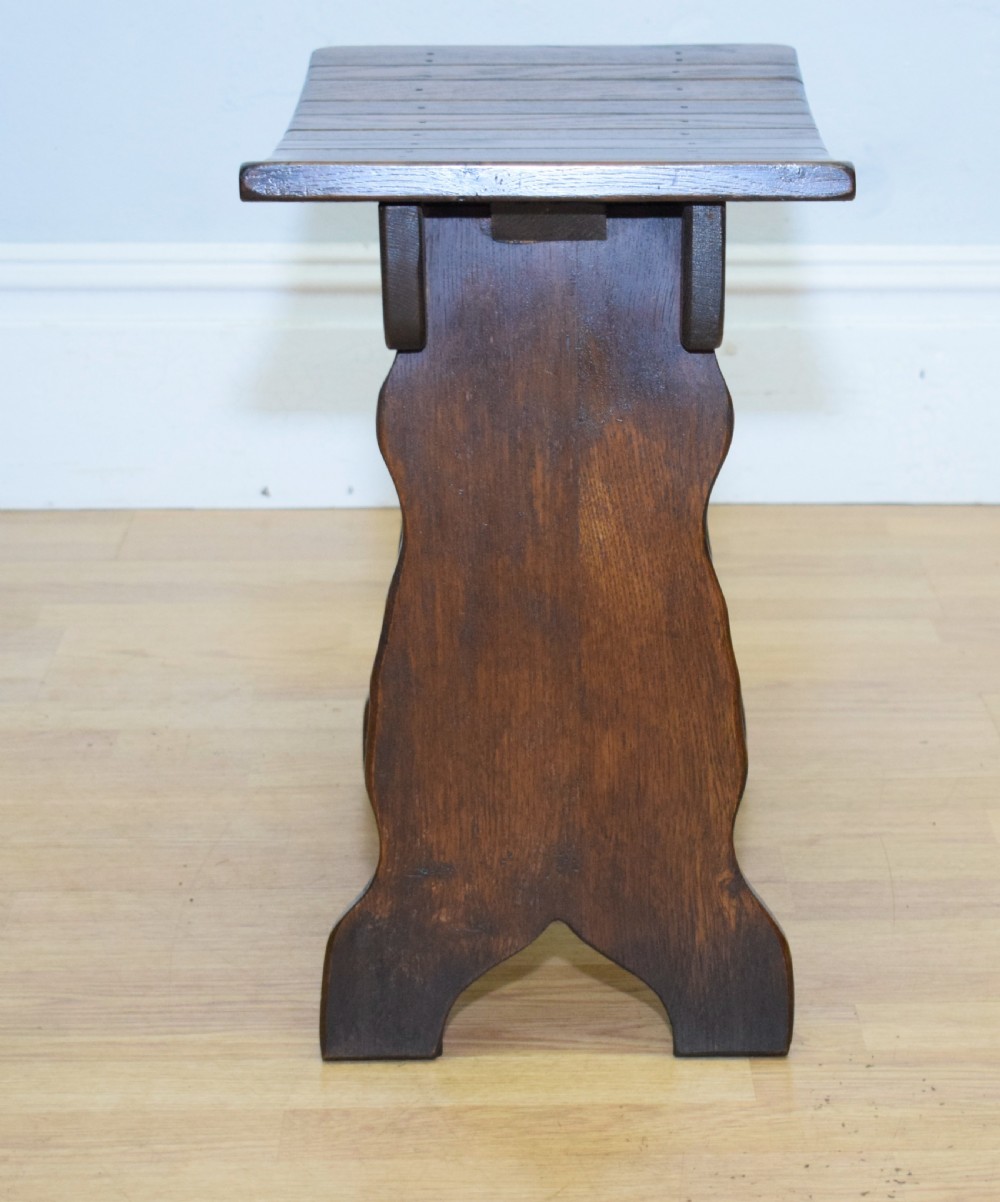 Early 20th Century Oak Stool View V