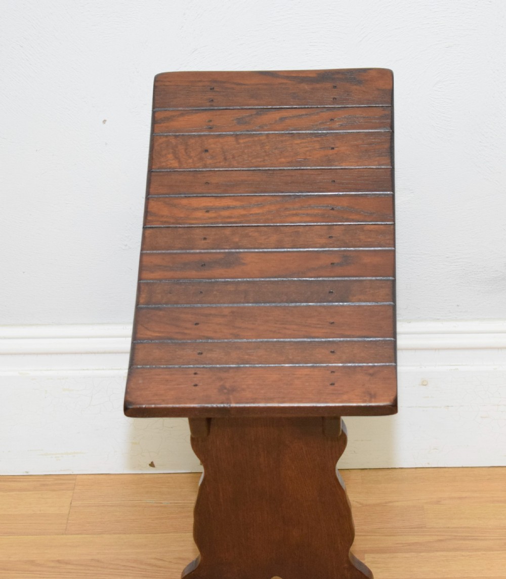 Early 20th Century Oak Stool View X