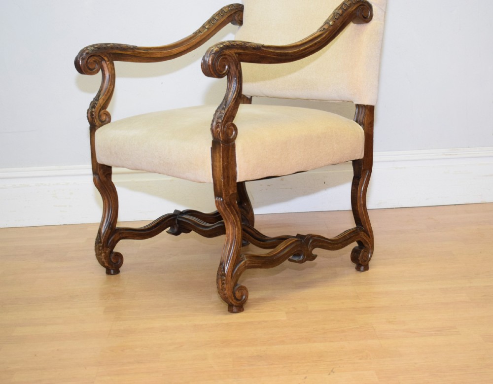 Early 20th Century Walnut Armchair View V