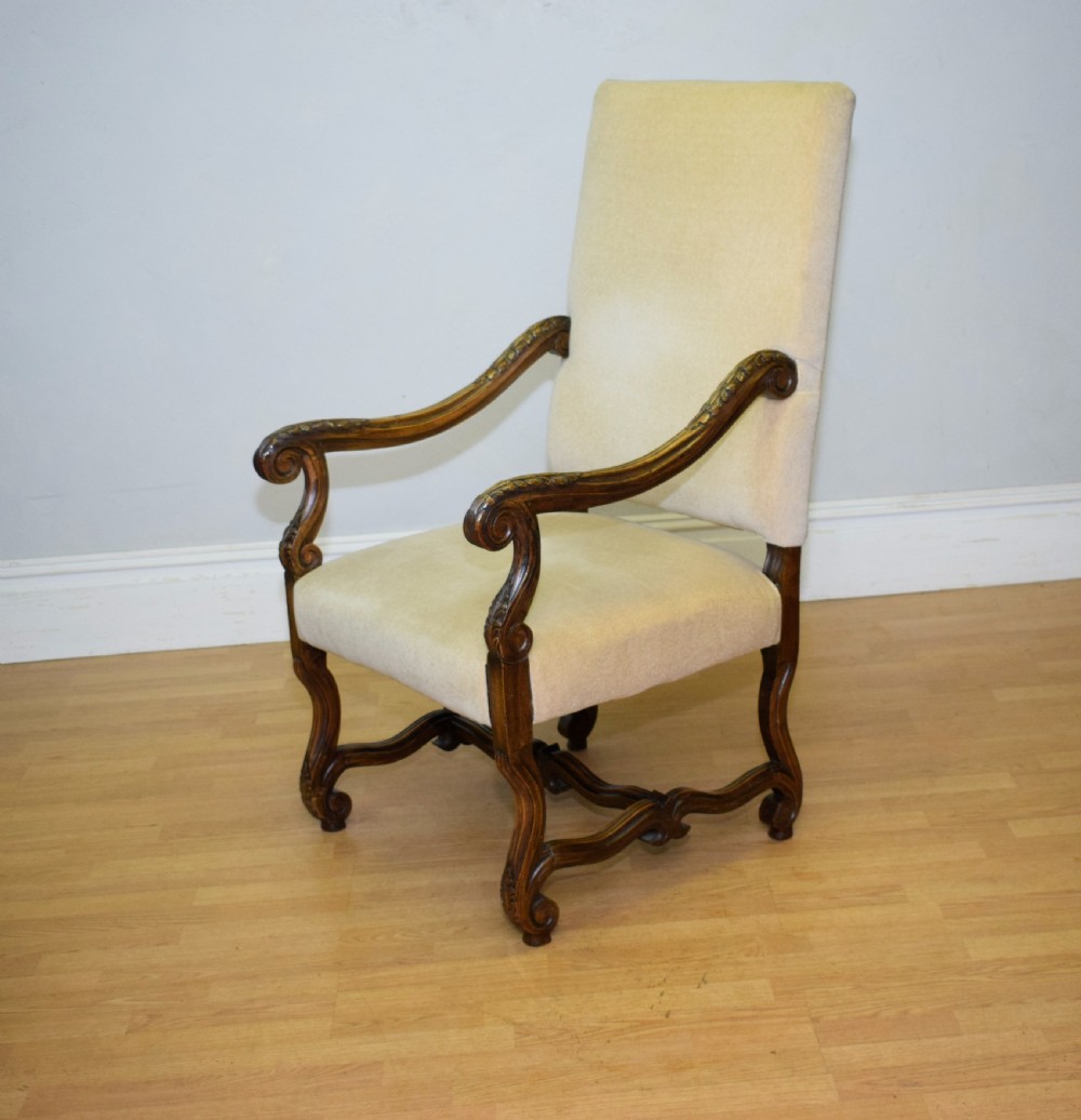 Early 20th Century Walnut Armchair View VIII