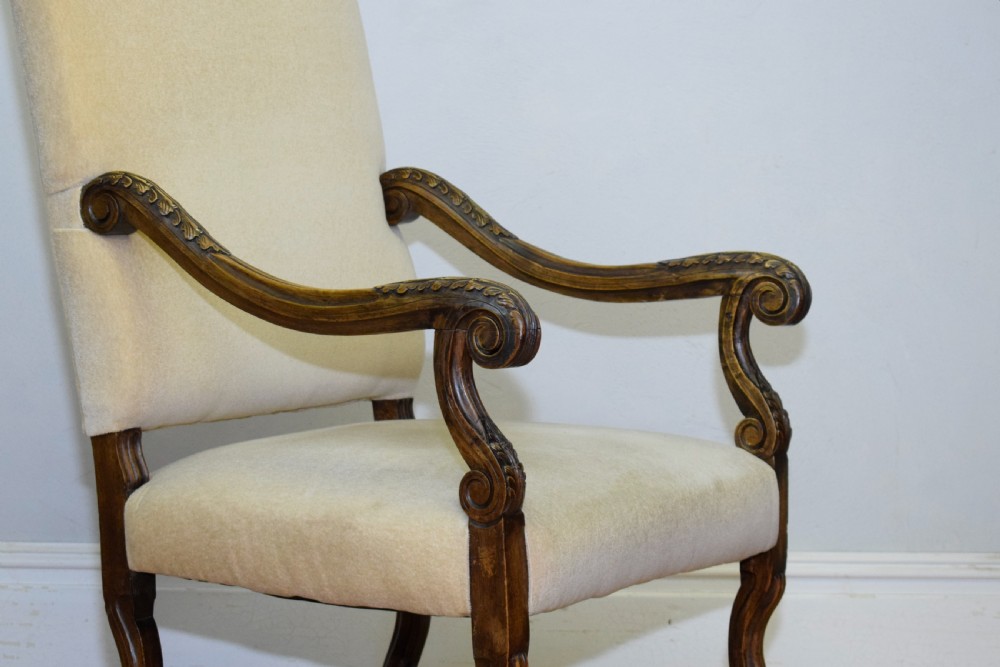 Early 20th Century Walnut Armchair View IX