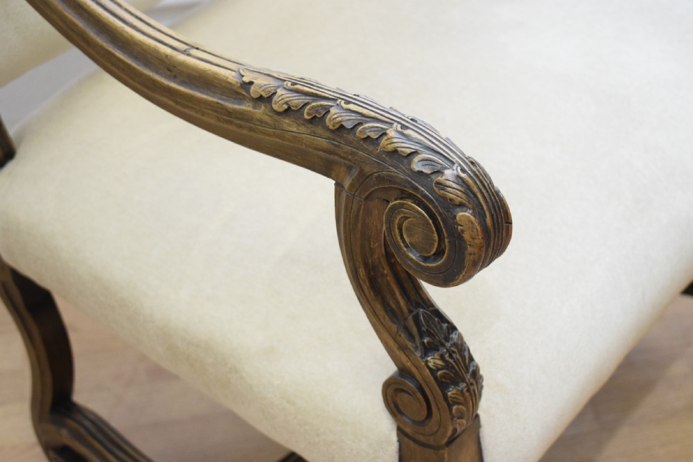 Early 20th Century Walnut Armchair View XIV