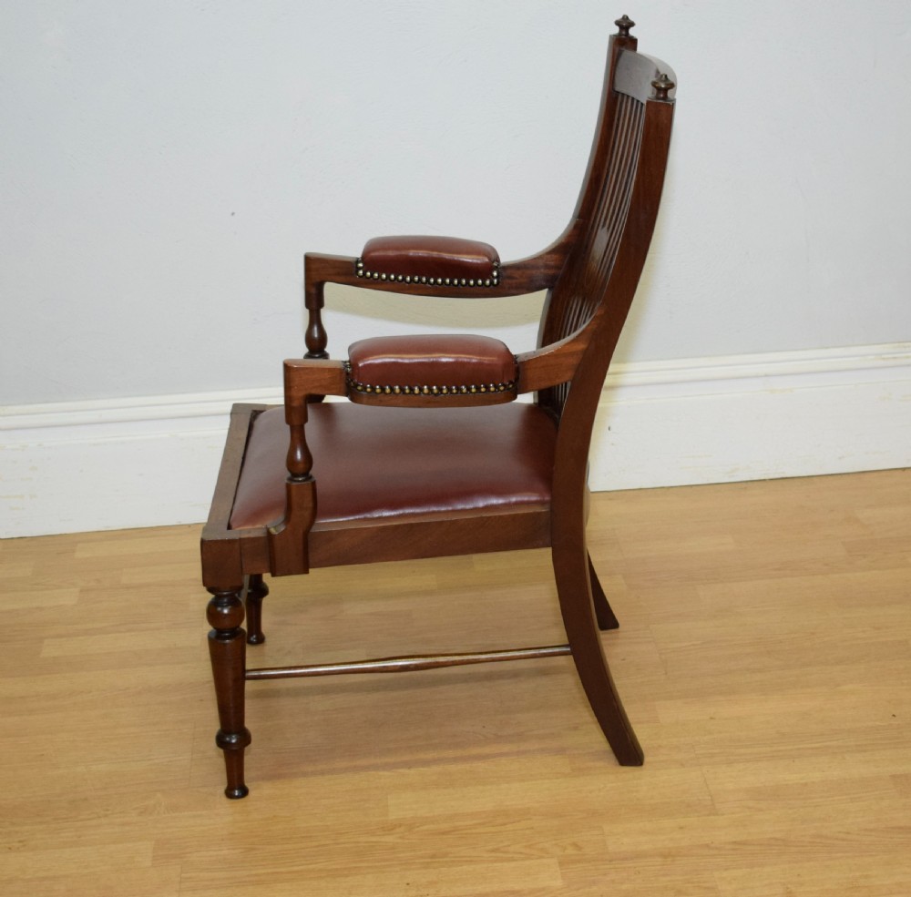  Edwardian Inlaid Library Armchair View XIII
