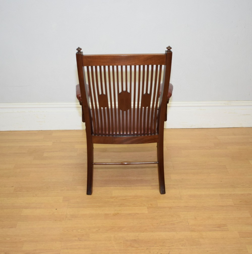  Edwardian Inlaid Library Armchair View XIV