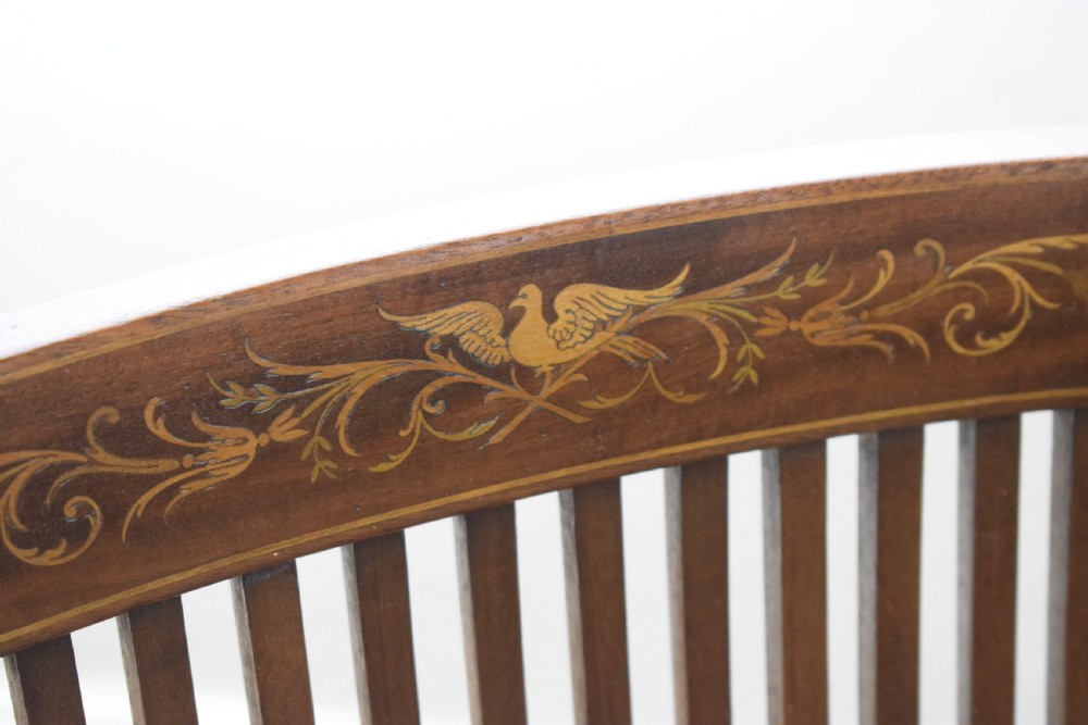  Edwardian Inlaid Library Armchair View XV