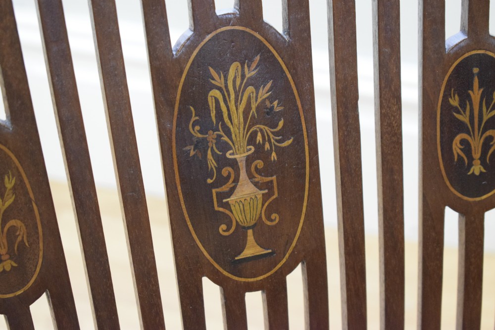  Edwardian Inlaid Library Armchair View XVI