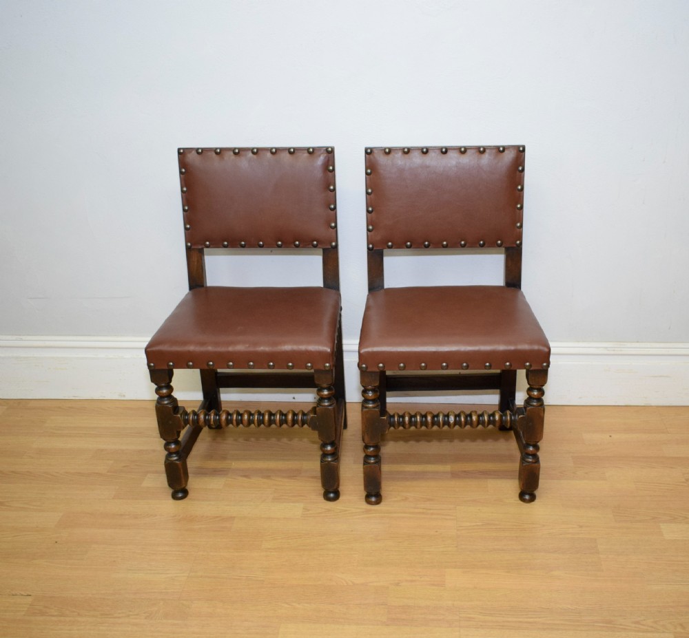 Set of 6 Victorian Oak Dining Chairs View VI