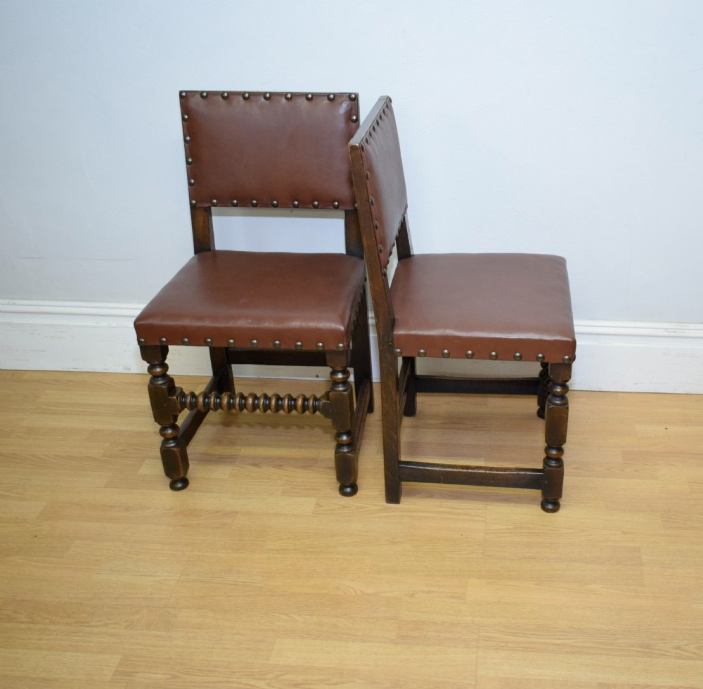 Set of 6 Victorian Oak Dining Chairs View XI