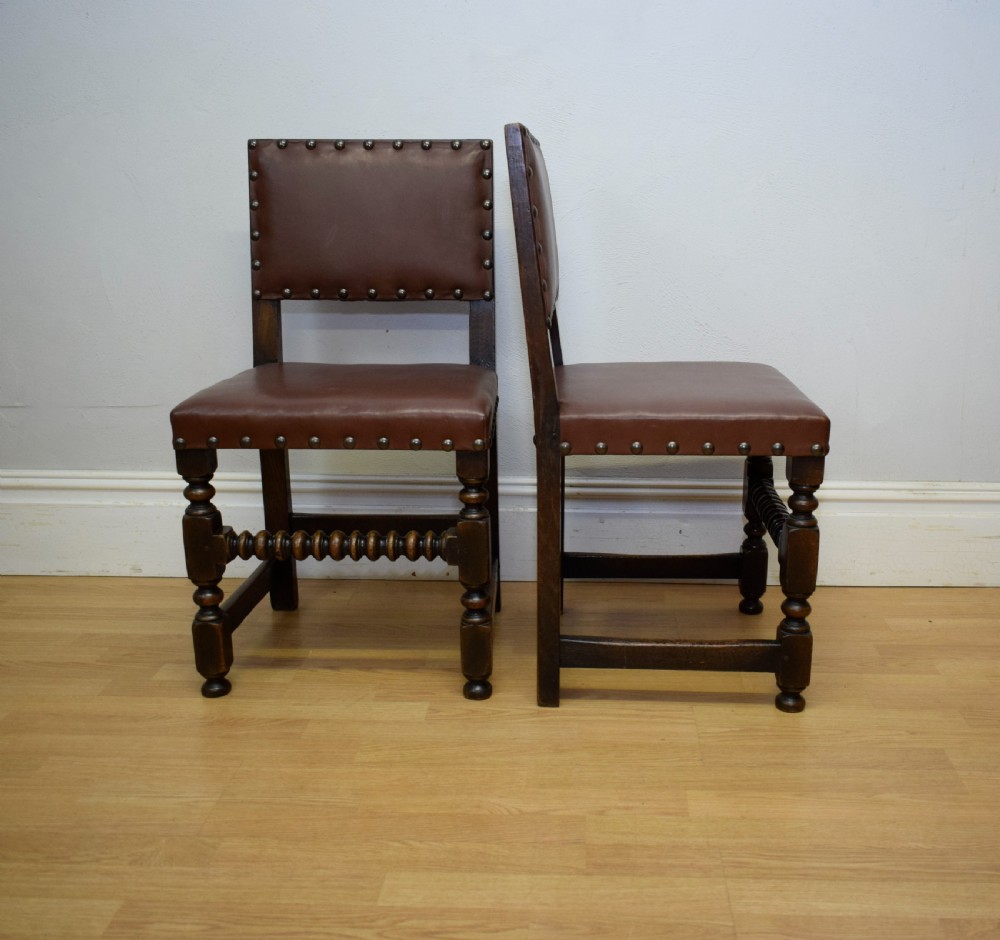Set of 6 Victorian Oak Dining Chairs View XII