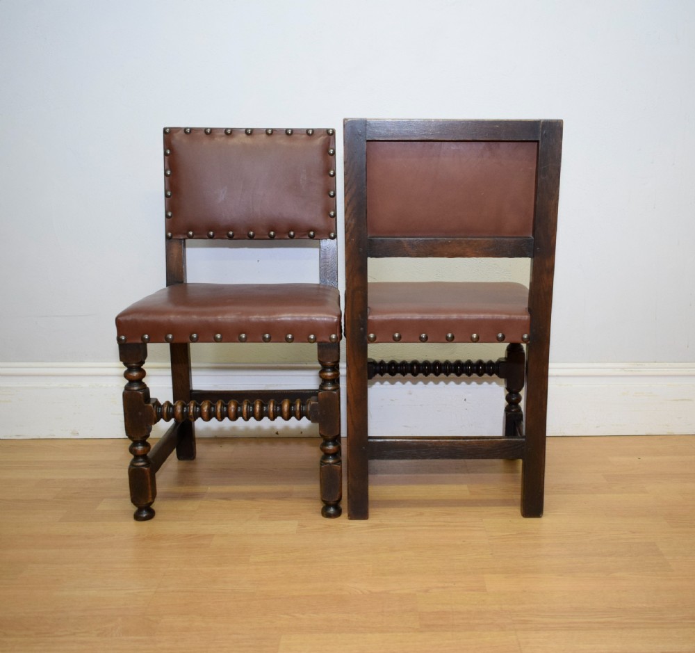 Set of 6 Victorian Oak Dining Chairs View XIII