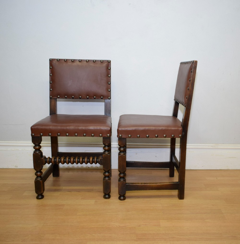 Set of 6 Victorian Oak Dining Chairs View XIV