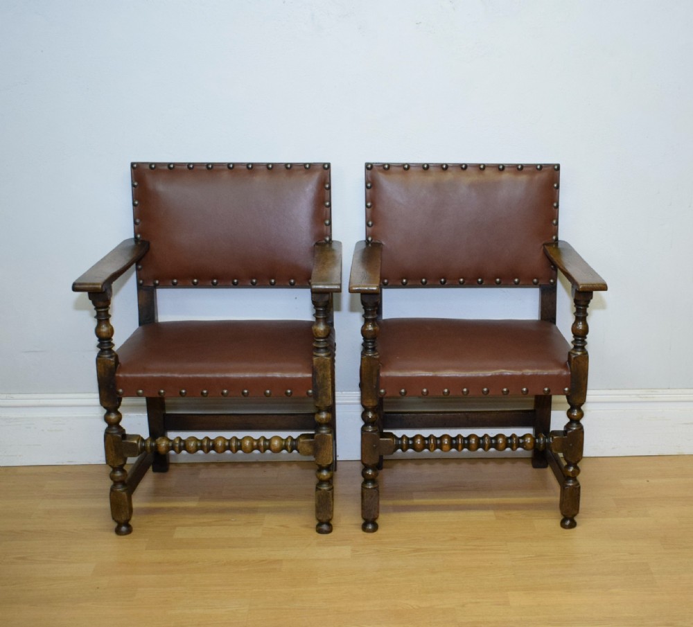 Set of 6 Victorian Oak Dining Chairs View XXIII