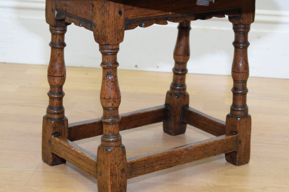 Early 20th Century Oak Lamp Table View XII