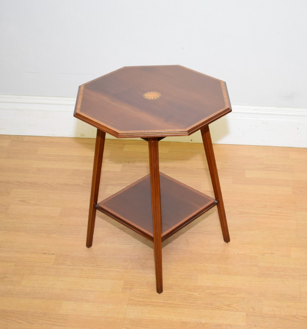 Edwardian Mahogany and Inlaid Occasional Table