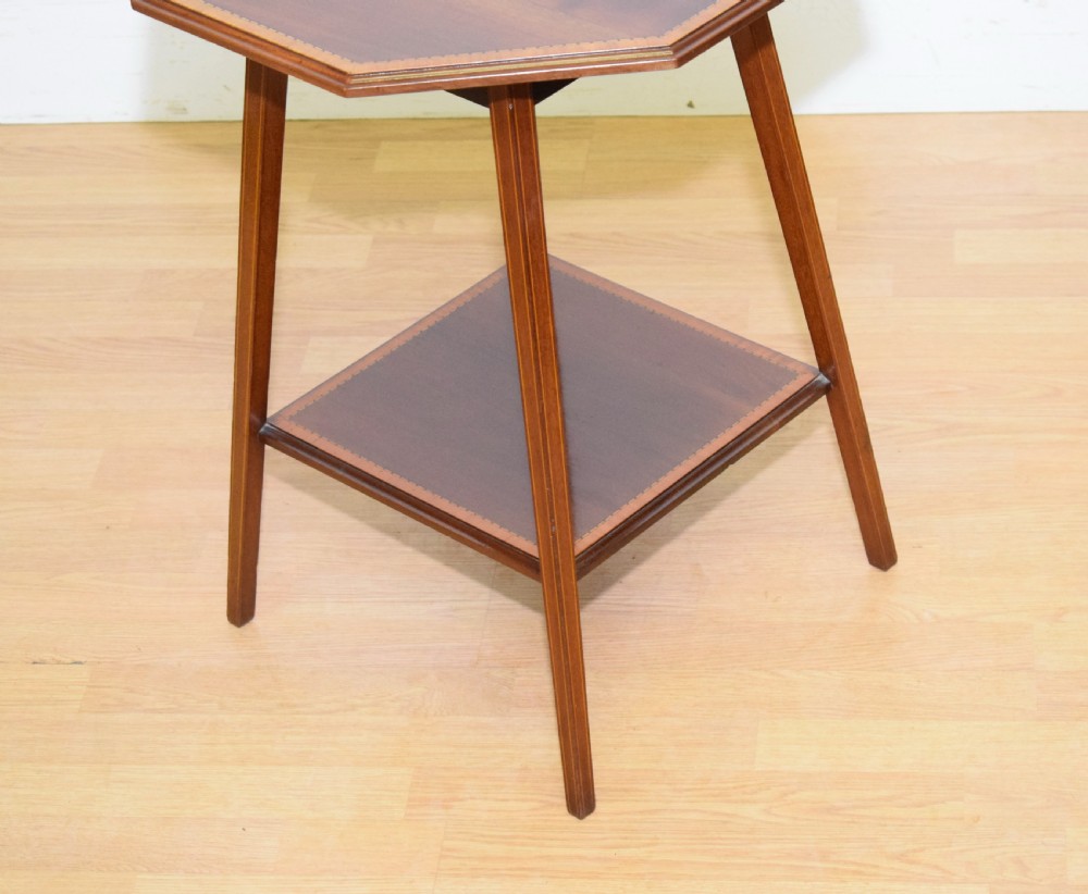 Edwardian Mahogany and Inlaid Occasional Table View II