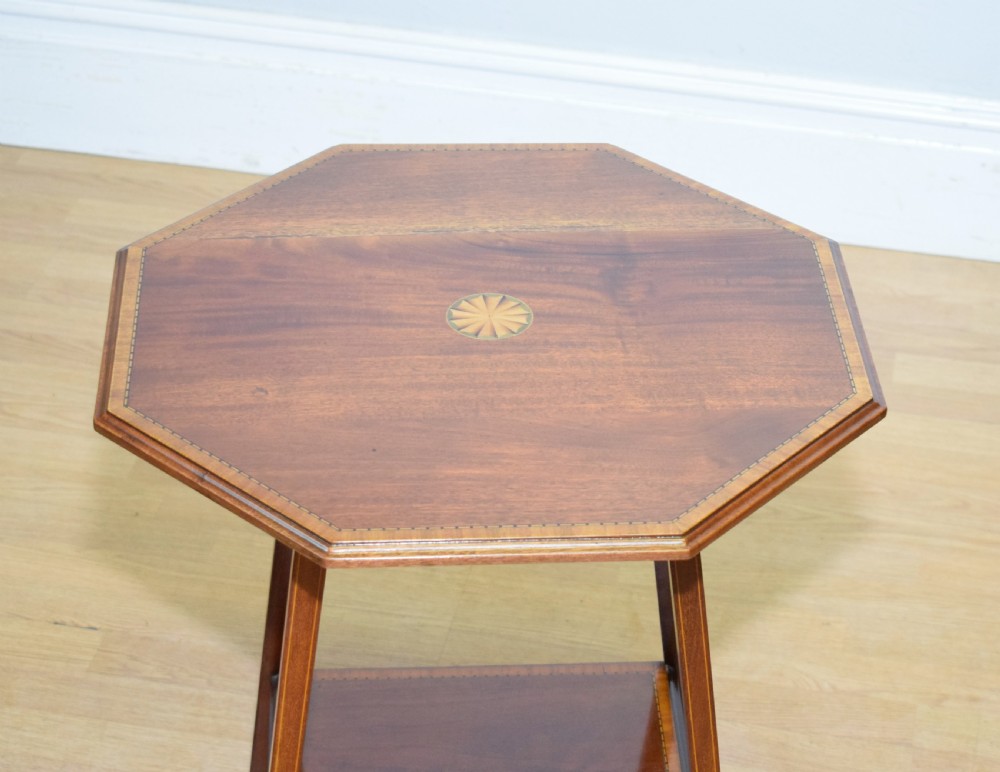 Edwardian Mahogany and Inlaid Occasional Table View III