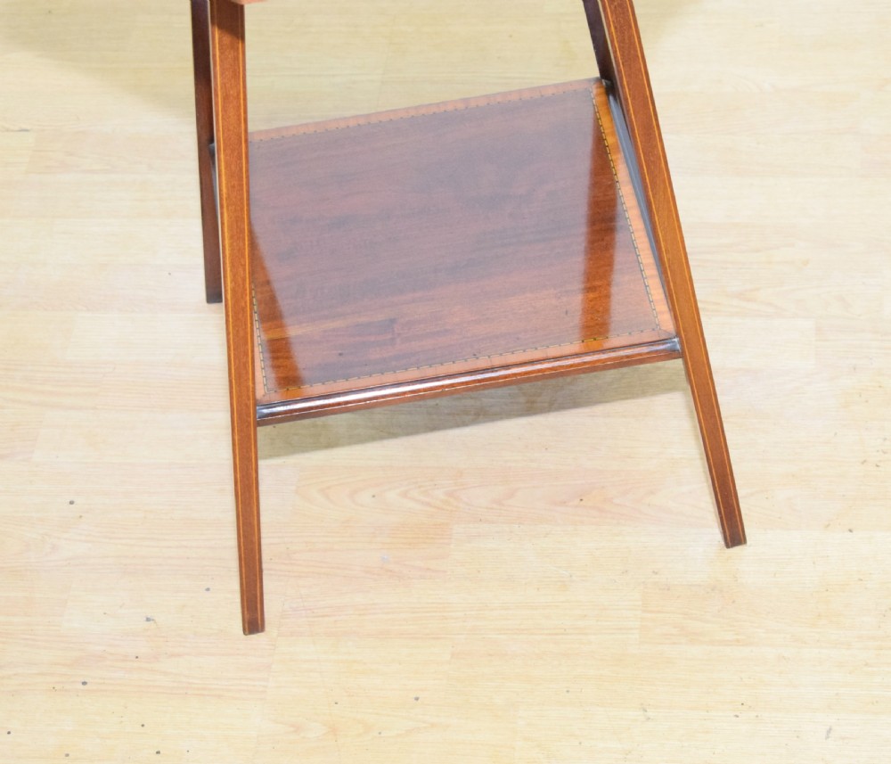 Edwardian Mahogany and Inlaid Occasional Table View IV