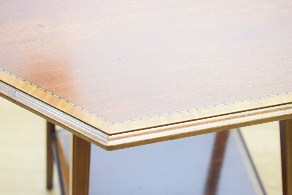Edwardian Mahogany and Inlaid Occasional Table View V