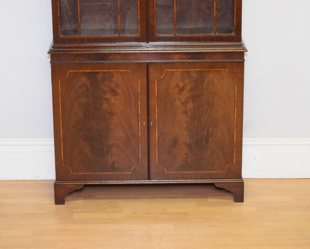 Edwardian Mahogany & Inlaid Bookcase View VI