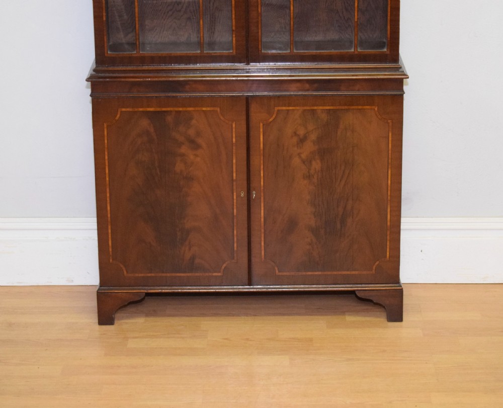 Edwardian Mahogany & Inlaid Bookcase View VII