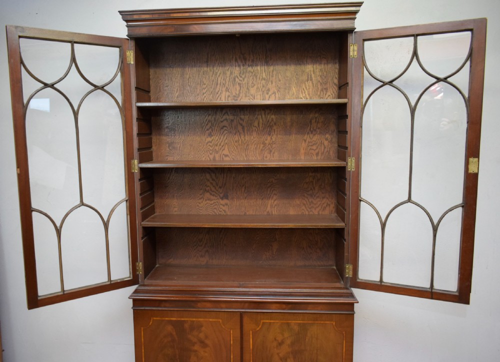 Edwardian Mahogany & Inlaid Bookcase View IX