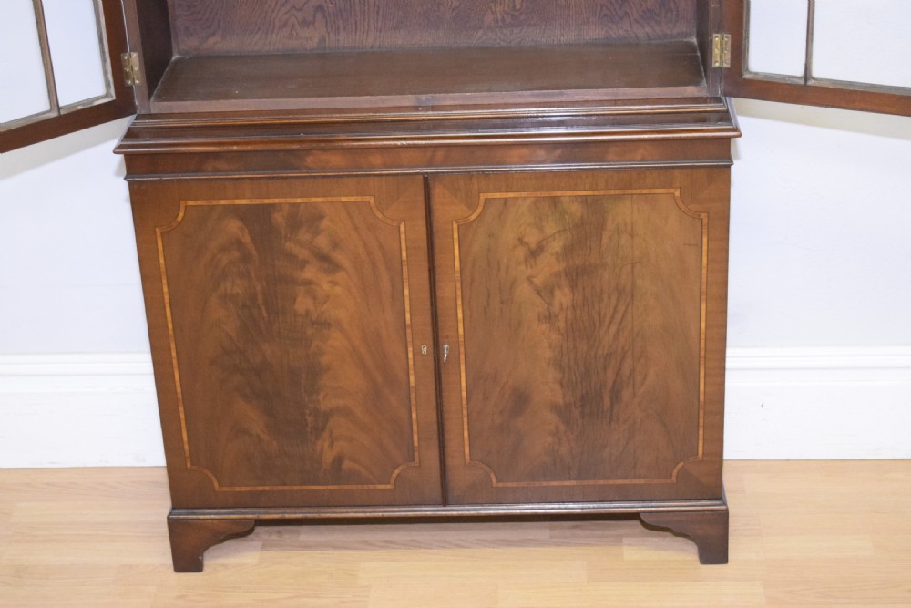 Edwardian Mahogany & Inlaid Bookcase View XIII