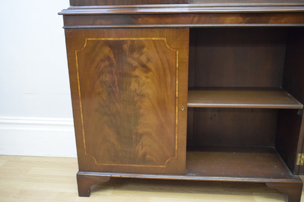 Edwardian Mahogany & Inlaid Bookcase View XIX