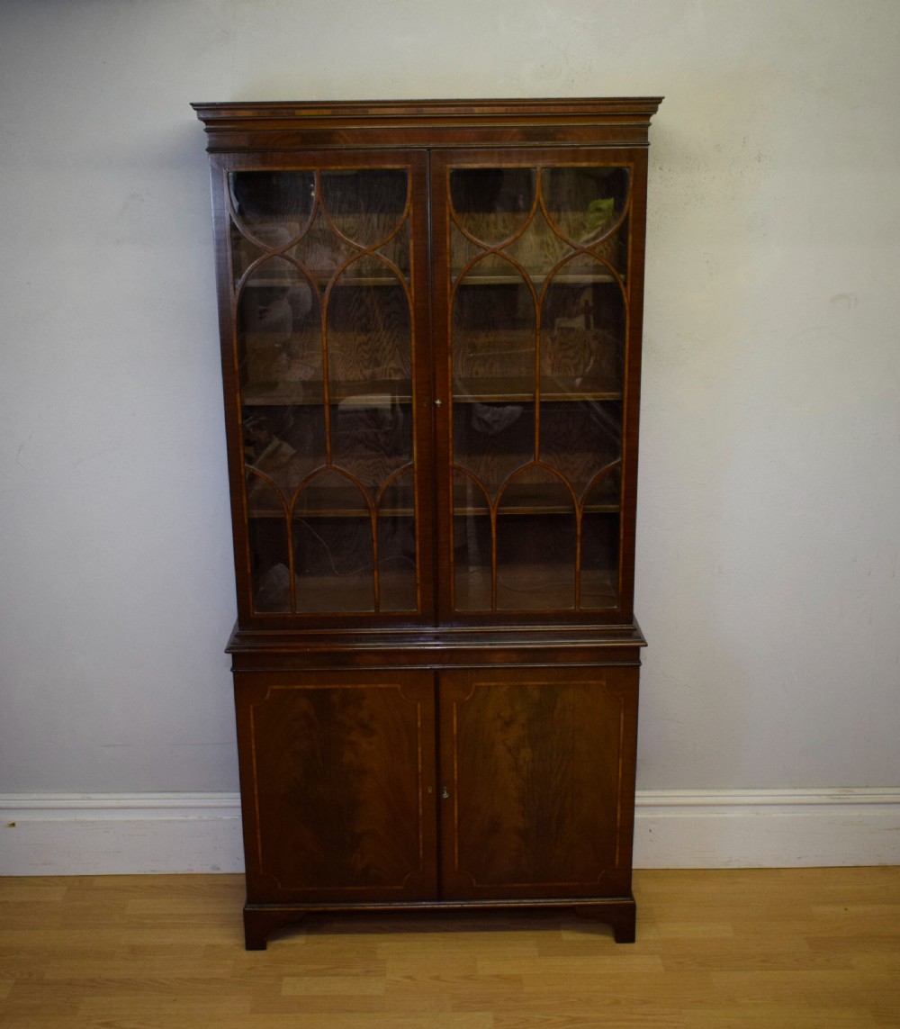 Edwardian Mahogany & Inlaid Bookcase View XXII