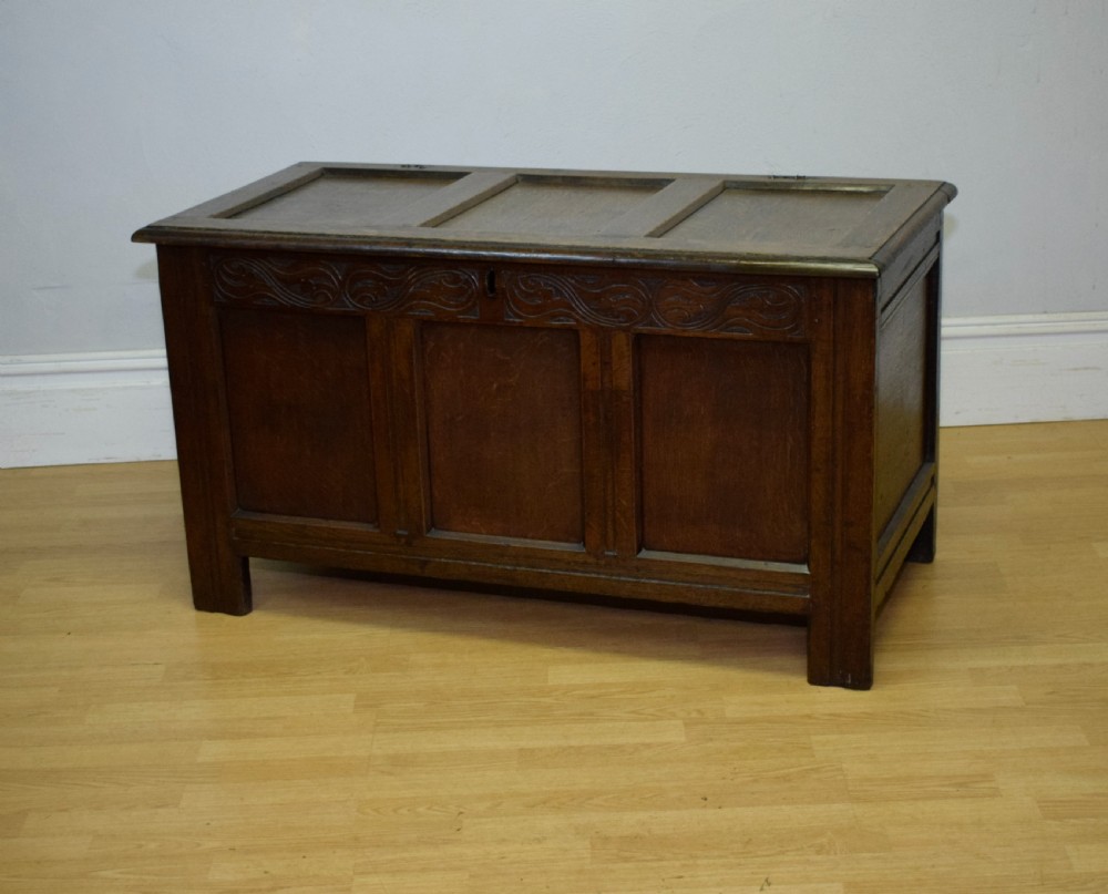 William & Mary Period Oak Coffer View III