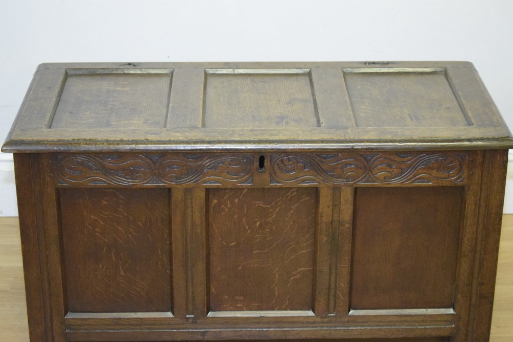 William & Mary Period Oak Coffer View VII