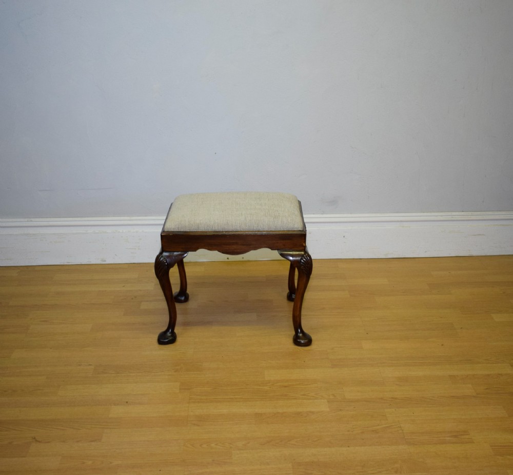 Antique Mahogany Stool View II