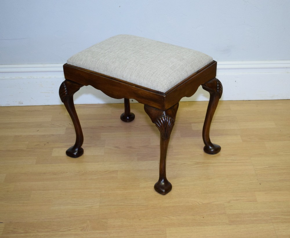 Antique Mahogany Stool View IX