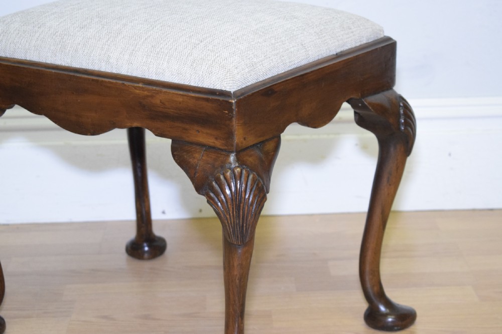 Antique Mahogany Stool View X