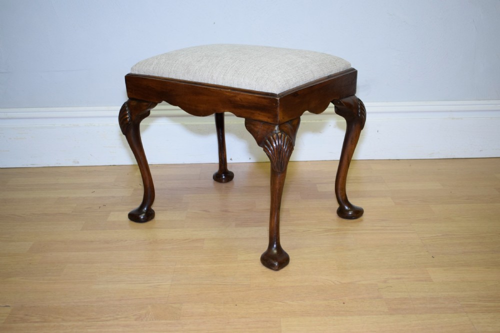 Antique Mahogany Stool View XI